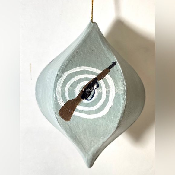 ORIGINAL Hand Painted The Christmas Story Ralphie 6 Side Paper Mache Ornament - Picture 4 of 10